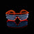 El Wire Shutter Glasses - White/orange - Glasses