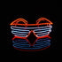 EL Wire Shutter Glasses - White/Orange