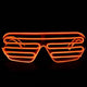 El Wire Shutter Glasses - Orange - Glasses