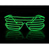 EL Wire Shutter Glasses - Green