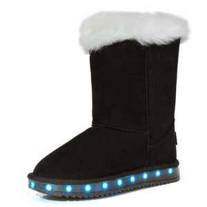 Flashez LED Footwear - Flash Wear LED Black Calf Boots