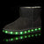 Flashez LED Footwear - Flash Wear LED Black Mini Boots