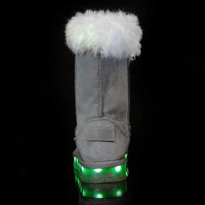 Flashez LED Footwear - Flash Wear LED Grey Calf Boots