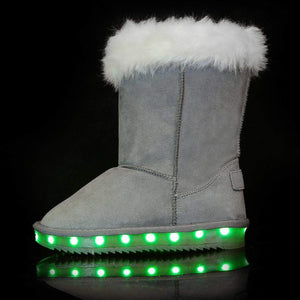 Flashez LED Footwear - Flash Wear LED Grey Calf Boots