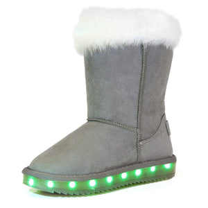 Flashez LED Footwear - Flash Wear LED Grey Calf Boots