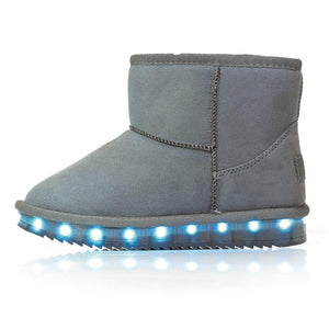 Flashez LED Footwear - Flash Wear LED Grey Mini Boots