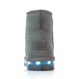 Flashez LED Footwear - Flash Wear LED Grey Mini Boots